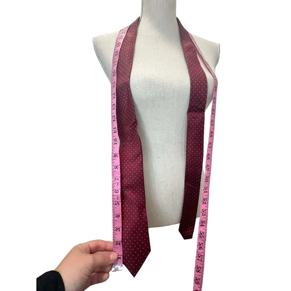 The Tie Bar Wine Mini Dots Silk Necktie - Versatile & Stylish